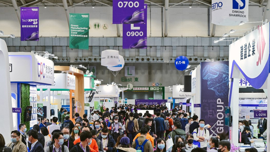 TVBSSEMICON Taiwan台灣國際半導體展吸引超過1,300家展商、4,300個攤位,吸引65個國家超過10萬名專業人士參與。