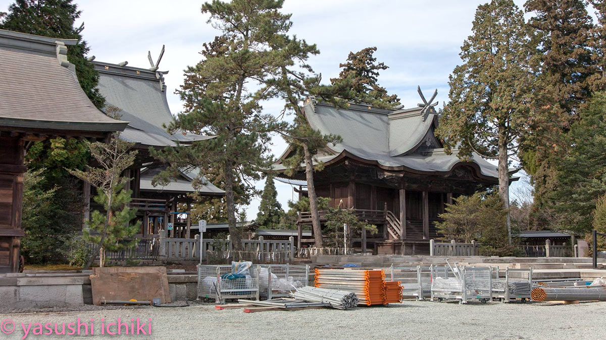 南海海槽地震專題14／2016年熊本地震後，阿蘇神社的正殿被拆除進行重建。