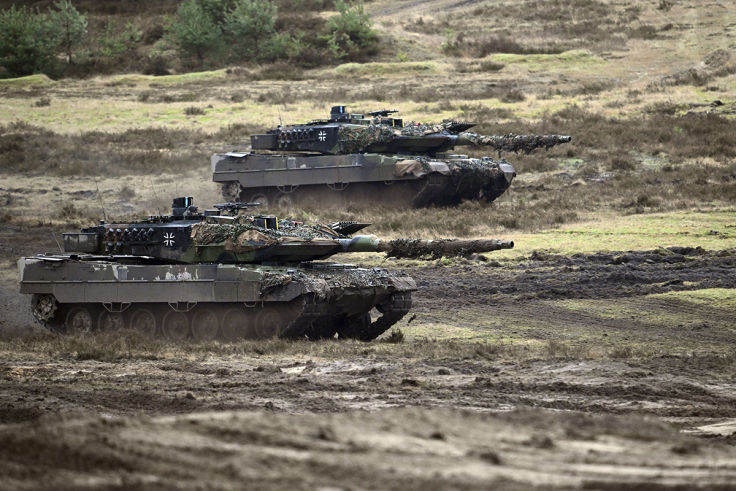 TVBS俄烏戰不停專題/德國同意提供烏克蘭「豹二」主戰坦克。（圖／達志影像美聯社）